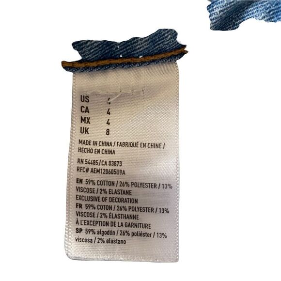 American Eagle Outfitters Super Super Stretch Denim Shorts Sz 4 - Picture 8 of 8